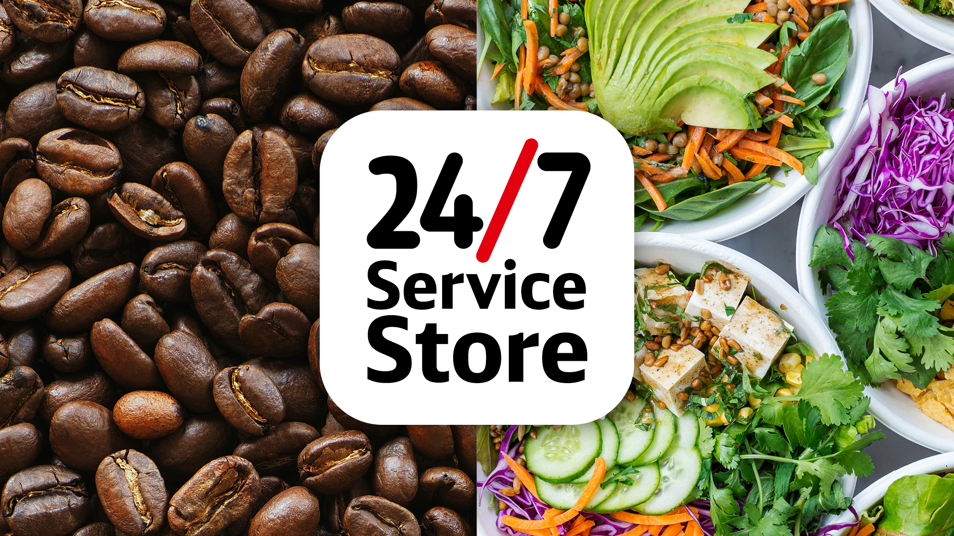 24/7 ServiceStore Corporate Design, Kampagnenelemente, Store-Fassade und Inneneinrichtung, Video