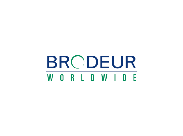 Brodeur Logo mit Unterzeile »Worldwide«