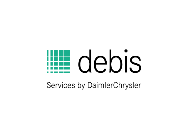 Debis Logo mit Unterzeile »Services by DaimlerChrysler«